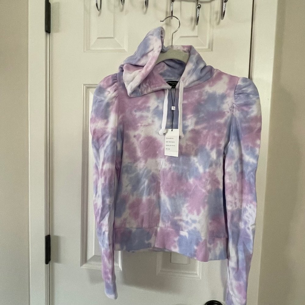 Generation Love Carla Tie Dye Lilac Hoodie Sweatshirt Size XXS New